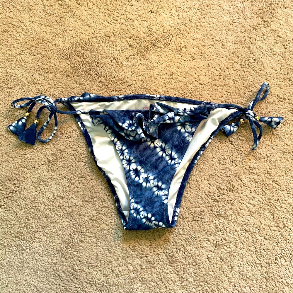 Victoria’s Secret blue and white bikini bottoms